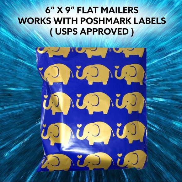 50 6X9 Elephant Poly Mailers CLEARANCE - Picture 2 of 7